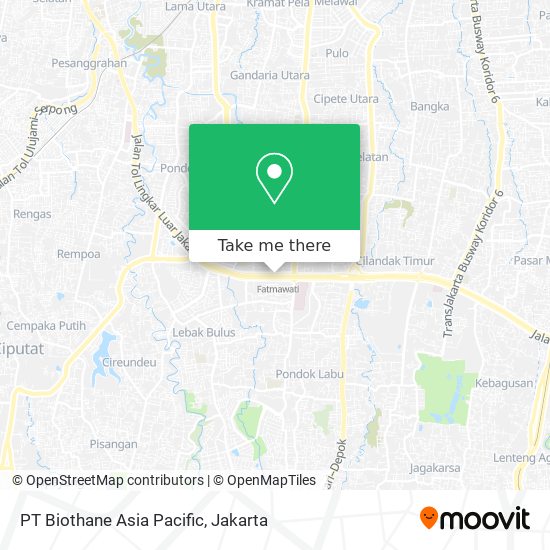 PT Biothane Asia Pacific map