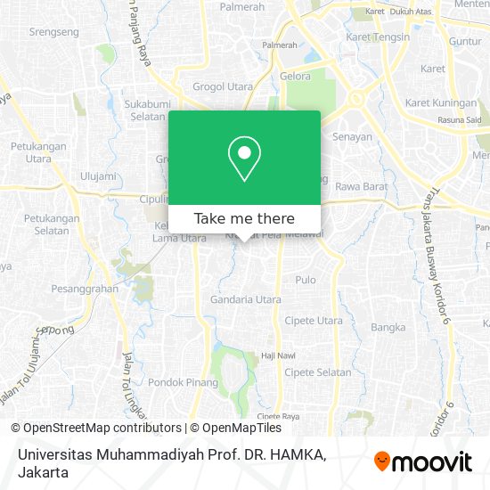 Universitas Muhammadiyah Prof. DR. HAMKA map