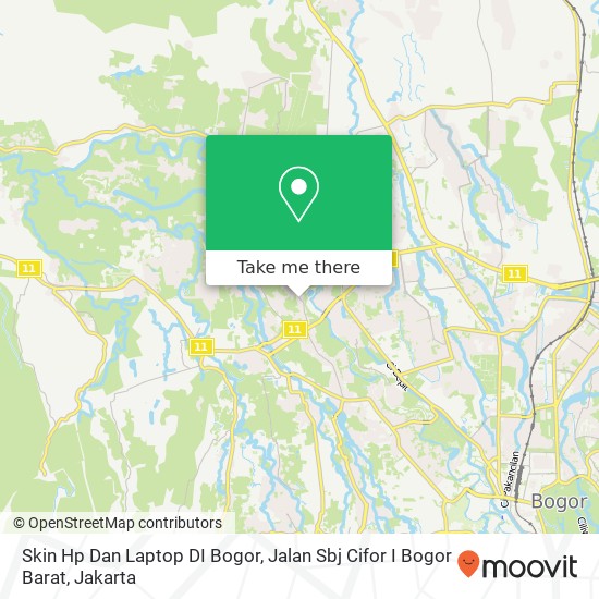 Skin Hp Dan Laptop DI Bogor, Jalan Sbj Cifor I Bogor Barat map