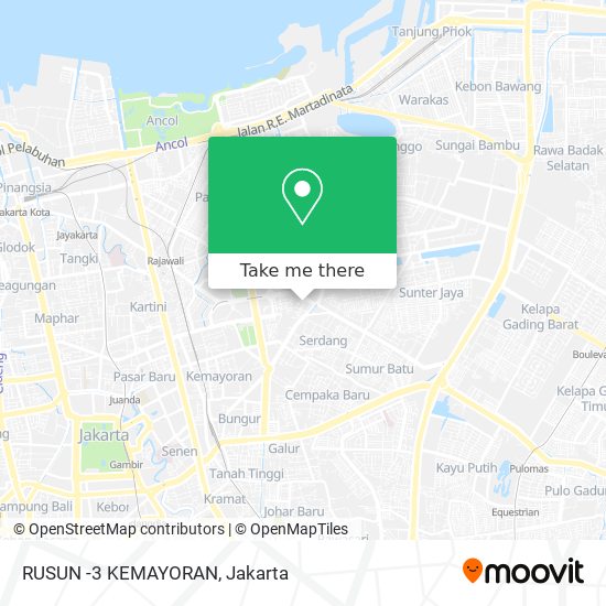 RUSUN -3 KEMAYORAN map