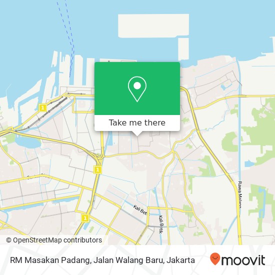 RM Masakan Padang, Jalan Walang Baru map