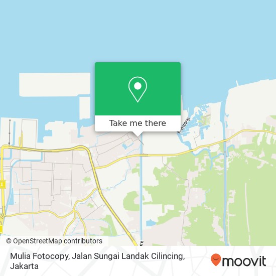 Mulia Fotocopy, Jalan Sungai Landak Cilincing map