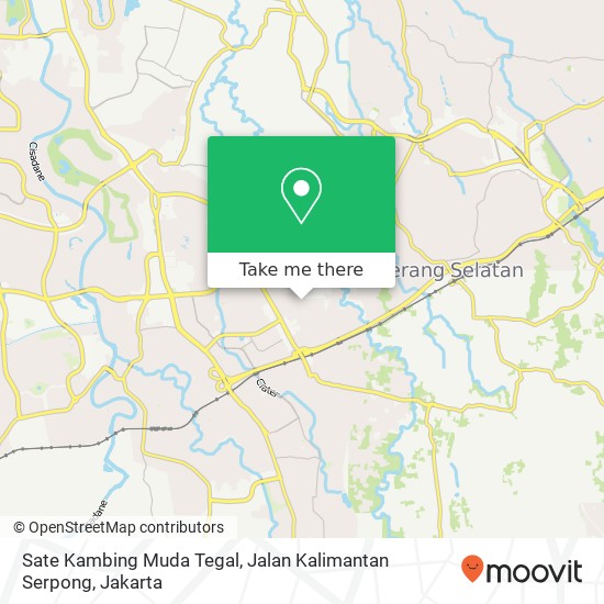 Sate Kambing Muda Tegal, Jalan Kalimantan Serpong map