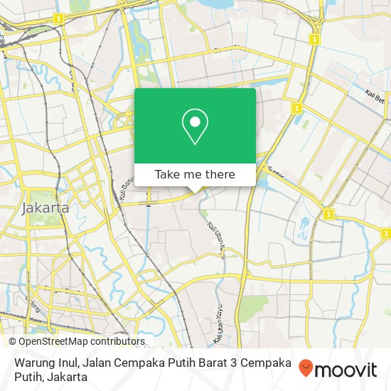 Warung Inul, Jalan Cempaka Putih Barat 3 Cempaka Putih map