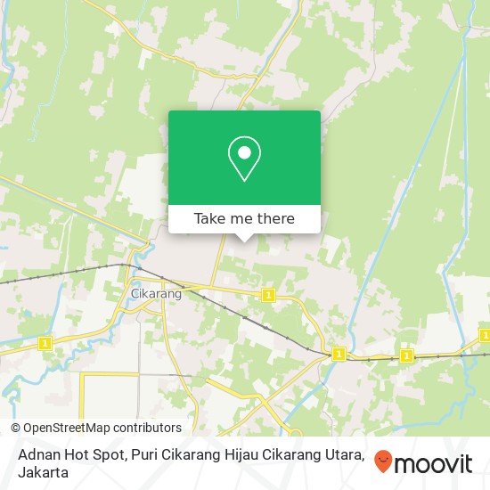 Adnan Hot Spot, Puri Cikarang Hijau Cikarang Utara map