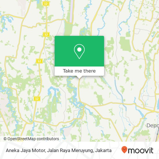 Aneka Jaya Motor, Jalan Raya Meruyung map