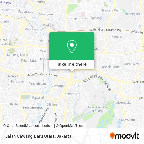 Jalan Cawang Baru Utara map