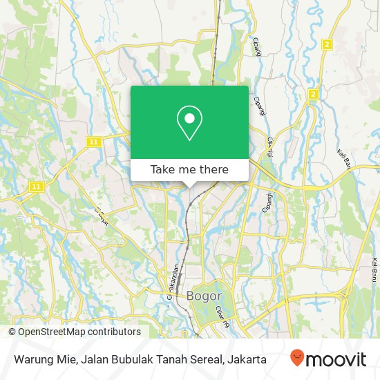 Warung Mie, Jalan Bubulak Tanah Sereal map