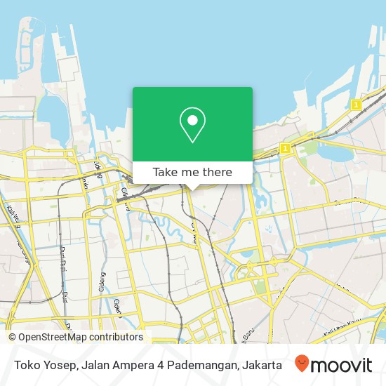 Toko Yosep, Jalan Ampera 4 Pademangan map