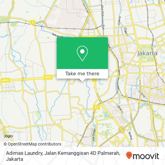 Adimas Laundry, Jalan Kemanggisan 4D Palmerah map
