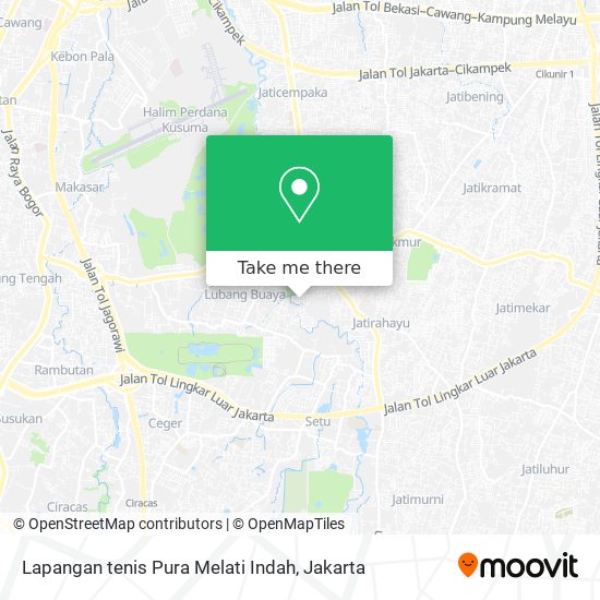 Lapangan tenis Pura Melati Indah map