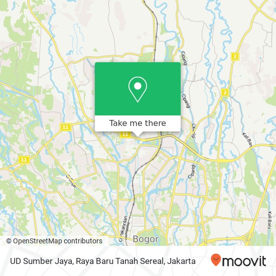 UD Sumber Jaya, Raya Baru Tanah Sereal map