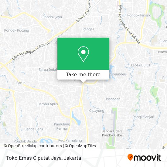 Toko Emas Ciputat Jaya map