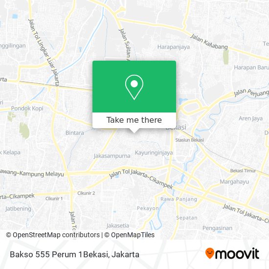 Bakso 555 Perum 1Bekasi map