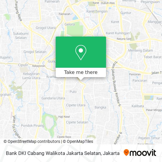 Bank DKI Cabang Walikota Jakarta Selatan map