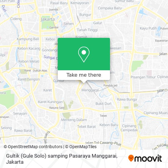 Gultik (Gule Solo) samping Pasaraya Manggarai map