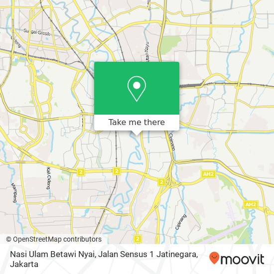 Nasi Ulam Betawi Nyai, Jalan Sensus 1 Jatinegara map