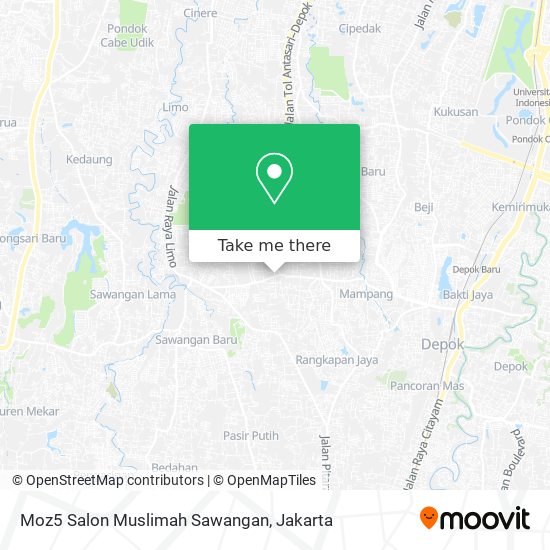 Moz5 Salon Muslimah Sawangan map