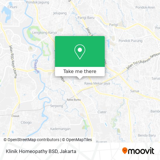 Klinik Homeopathy BSD map