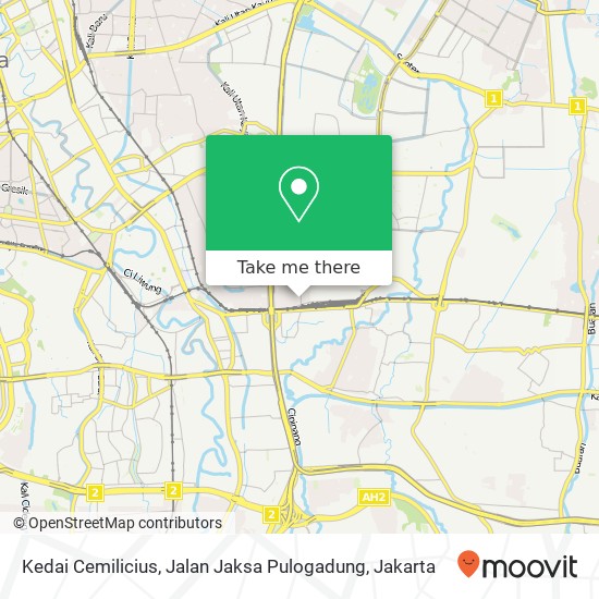 Kedai Cemilicius, Jalan Jaksa Pulogadung map