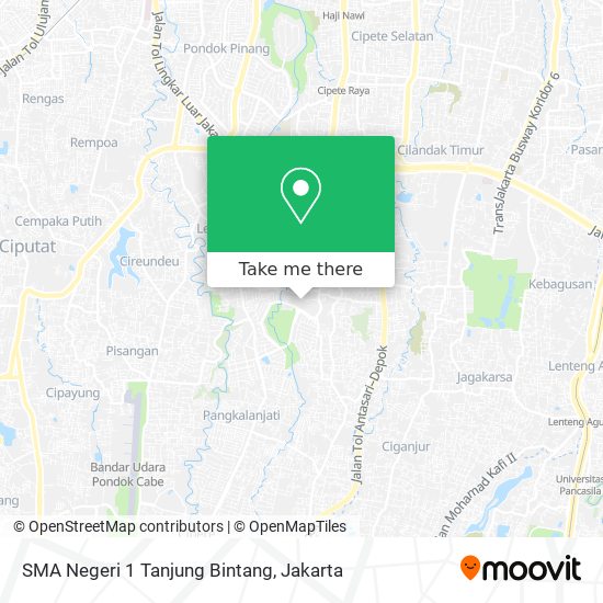 SMA Negeri 1 Tanjung Bintang map