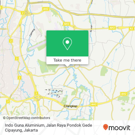 Indo Guna Aluminium, Jalan Raya Pondok Gede Cipayung map