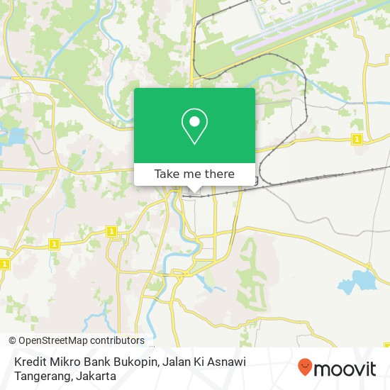 Kredit Mikro Bank Bukopin, Jalan Ki Asnawi Tangerang map