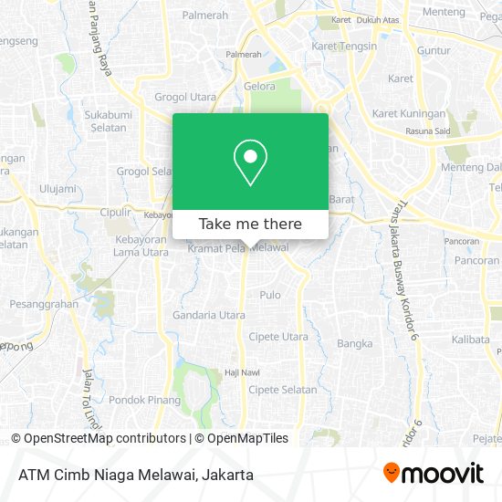 ATM Cimb Niaga Melawai map