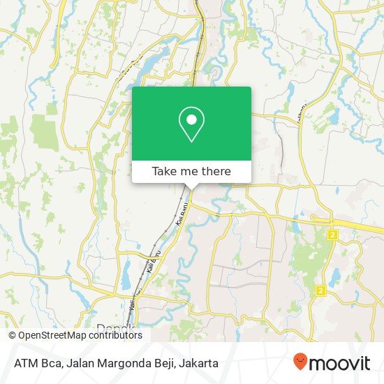 ATM Bca, Jalan Margonda Beji map