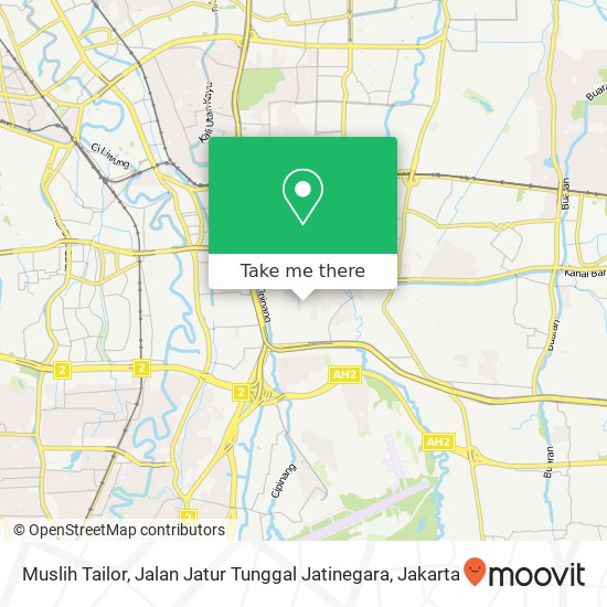 Muslih Tailor, Jalan Jatur Tunggal Jatinegara map