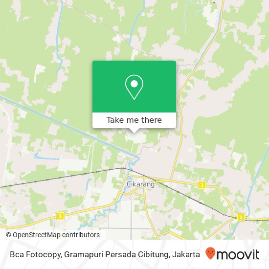 Bca Fotocopy, Gramapuri Persada Cibitung map