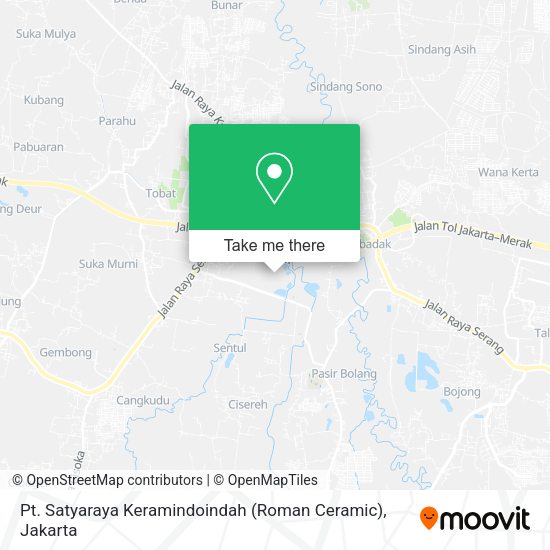 Pt. Satyaraya Keramindoindah (Roman Ceramic), Balaraja map