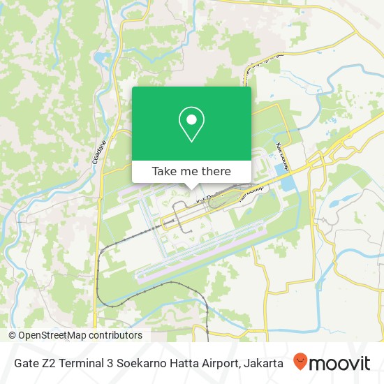 Gate Z2 Terminal 3 Soekarno Hatta Airport map