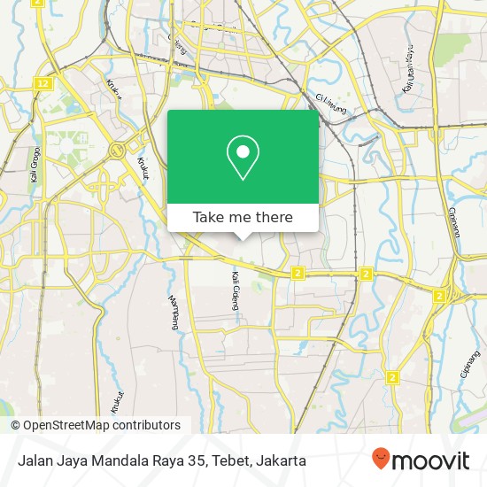 Jalan Jaya Mandala Raya 35, Tebet map