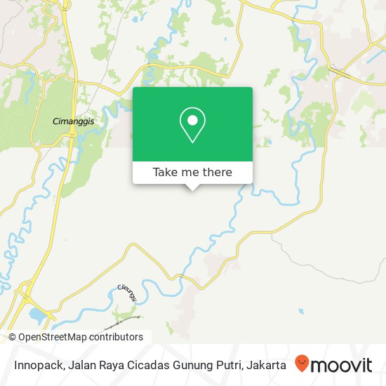 Innopack, Jalan Raya Cicadas Gunung Putri map