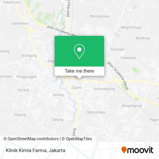 Klinik Kimia Farma, Jalan Jend A. Yani Serang map