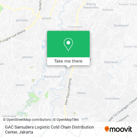 GAC Samudera Logistic Cold Chain Distribution Center map