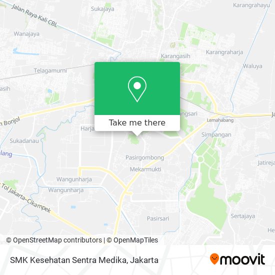 SMK Kesehatan Sentra Medika map
