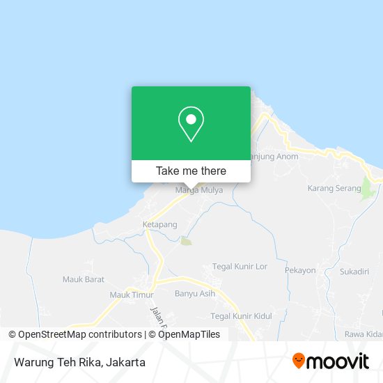 Warung Teh Rika, Jalan Raya Tanjung Kait Mauk map
