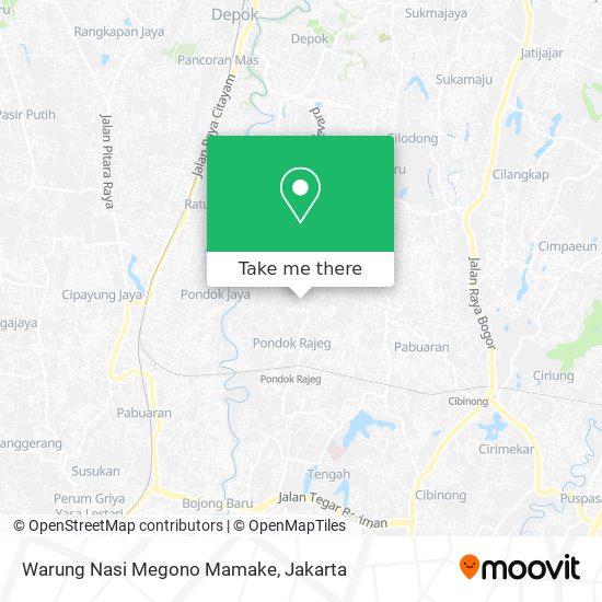 Warung Nasi Megono Mamake map