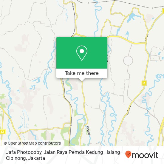 Jafa Photocopy, Jalan Raya Pemda Kedung Halang Cibinong map