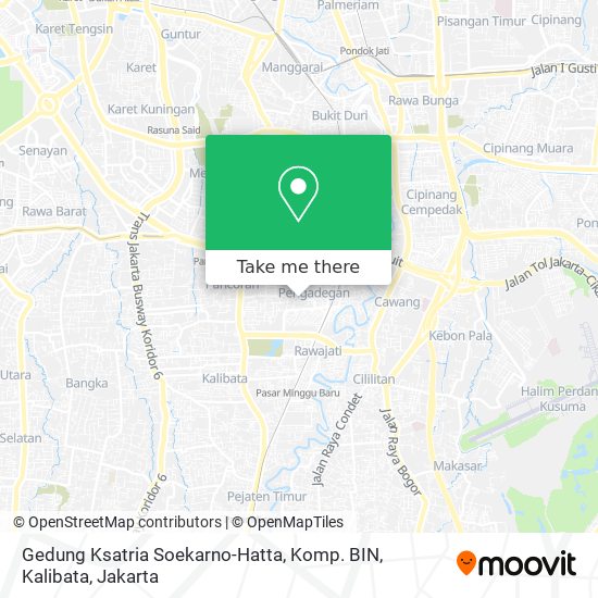 Gedung Ksatria Soekarno-Hatta, Komp. BIN, Kalibata map