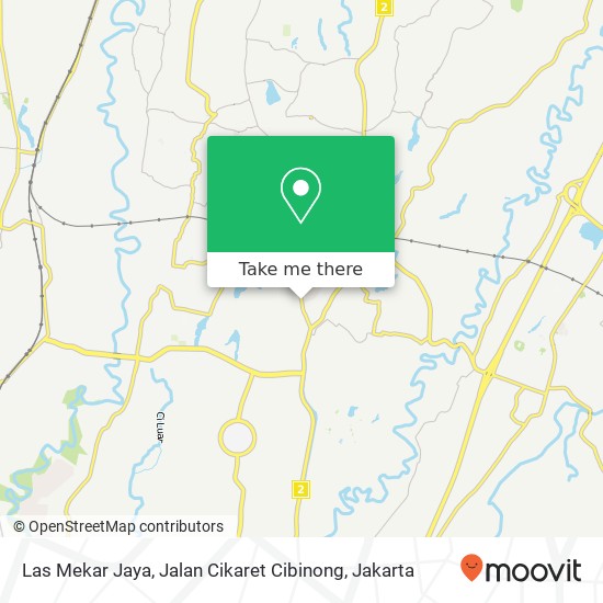 Las Mekar Jaya, Jalan Cikaret Cibinong map