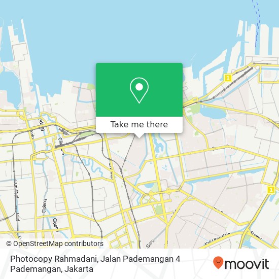Photocopy Rahmadani, Jalan Pademangan 4 Pademangan map