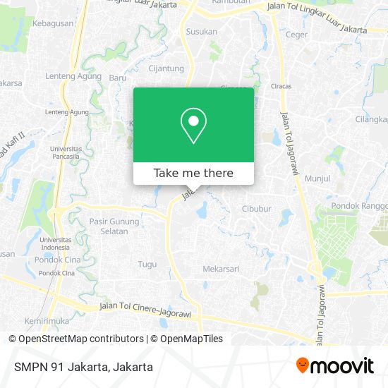SMPN 91 Jakarta map