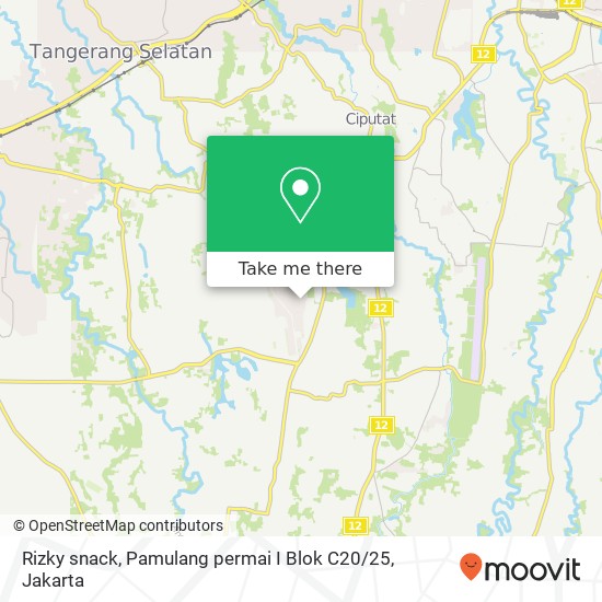 Rizky snack, Pamulang permai I Blok C20 / 25 map