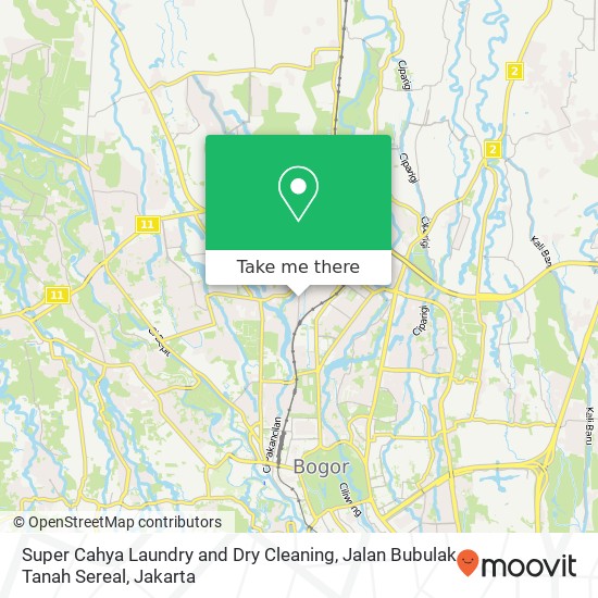 Super Cahya Laundry and Dry Cleaning, Jalan Bubulak Tanah Sereal map