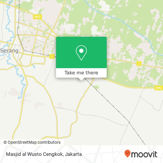 Masjid al Wusto Cengkok, Cipocok Jaya map