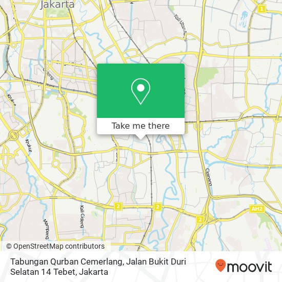 Tabungan Qurban Cemerlang, Jalan Bukit Duri Selatan 14 Tebet map