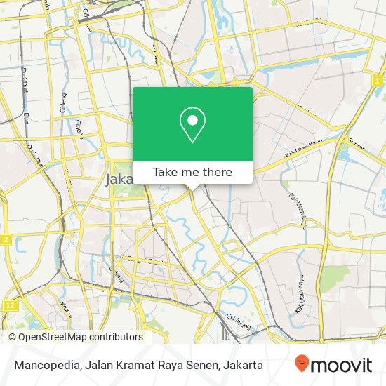 Mancopedia, Jalan Kramat Raya Senen map